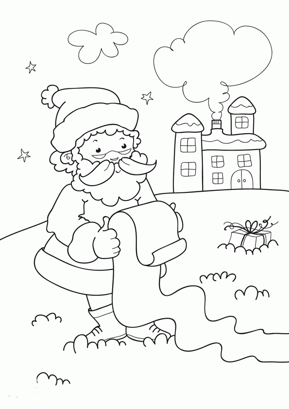 Święty Mikołaj kolorowanki